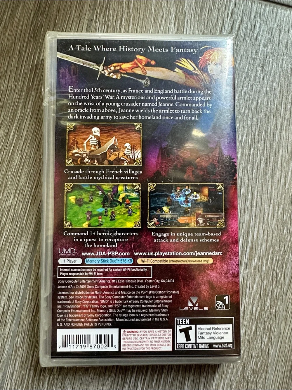 Jeanne d'Arc PSP Game - Fantasy Artwork - Purple & Orange